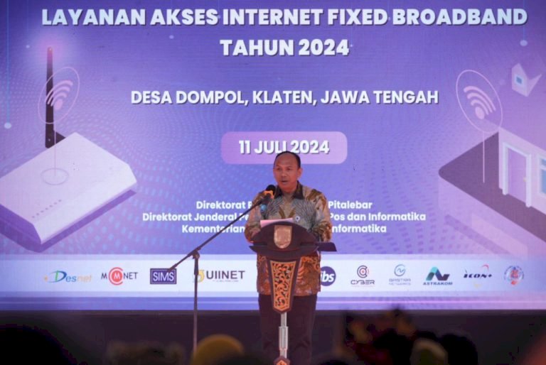 Klaten Jadi Pusat Peluncuran Bantuan Akses Internet FBB 2024 Kemenkominfo RI